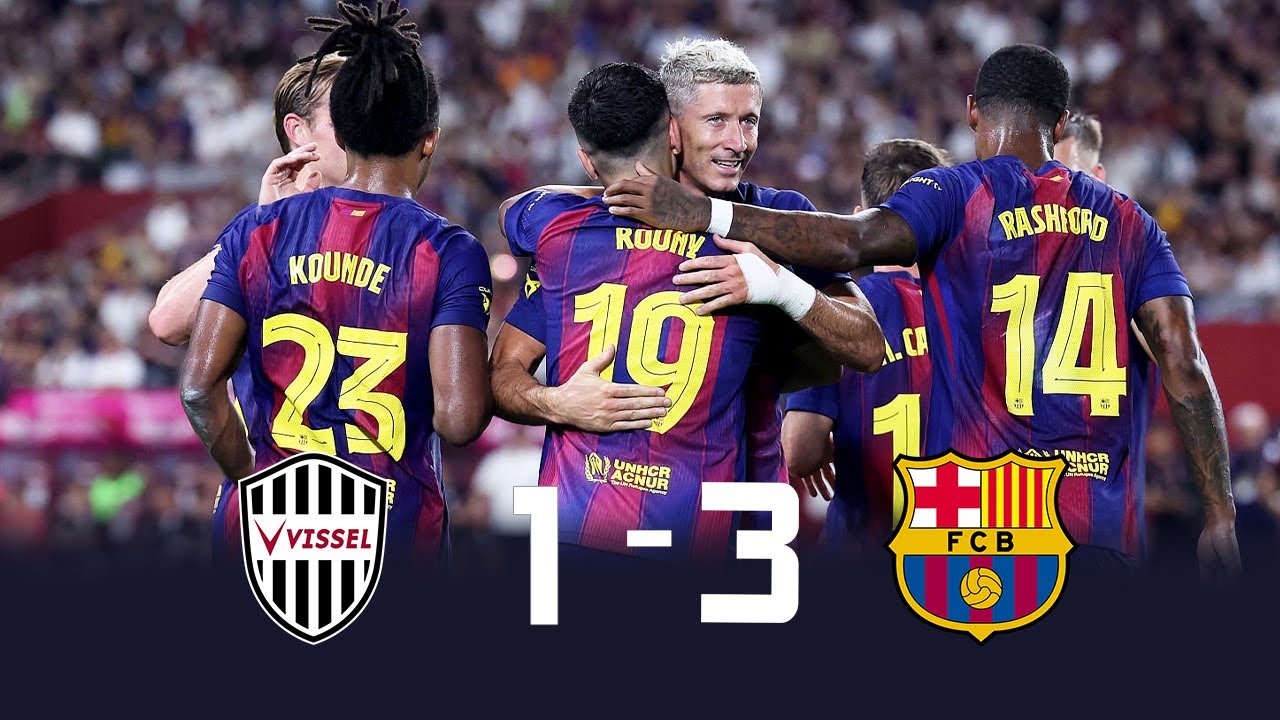 スペイン王者のバルセロナ、J1首位の神戸を撃破！ヤマル、ハフィーニャら豪華スターが輝く