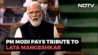 PM Modi Pays Tribute To Lata Mangeshkar In Parliament
