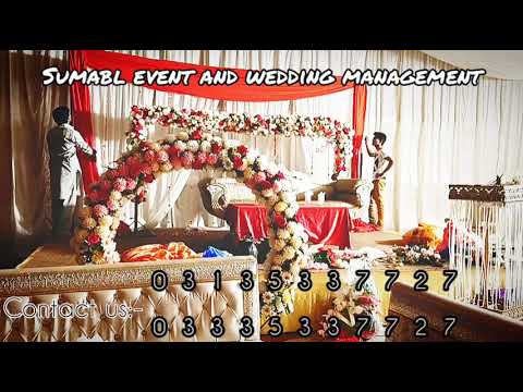 (BARAT PROFESSIONAL STAGE DECORATION IN PAKISTANI WEDDING)Make by sumbal Event & Wedding management