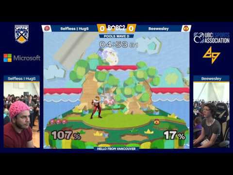 Battle of BC 2 | Beewesley (Sheik) vs. Selfless | HugS (Samus) | SSBM Pools