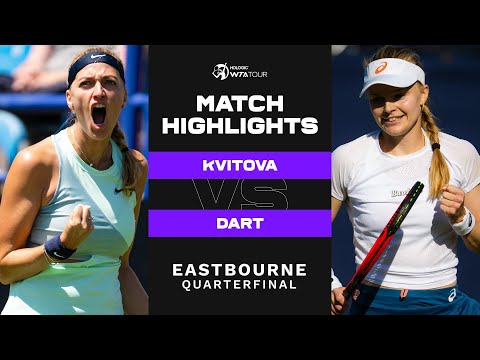 Теннис Petra Kvitova vs. Harriet Dart | 2022 Eastbourne Quarterfinal | WTA Match Highlights