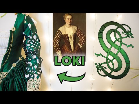 Loki Goes Renaissance With Crazy Cutwork Sleeves || 16th Century Venetian Gown