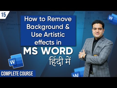 How to Remove Background in MS Word | How to Apply Artistic Effects in Word | mswordcourse