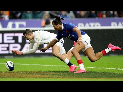 Jonny May scores England's first try of the Championship | Guinness Six Nations