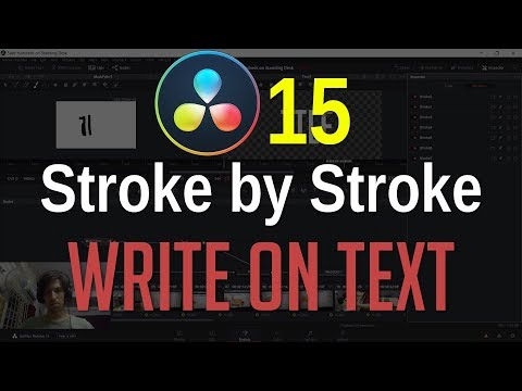 Text Animated - Stroke by Stroke Write On Effect | DaVinci Resolve 15 Tutorial