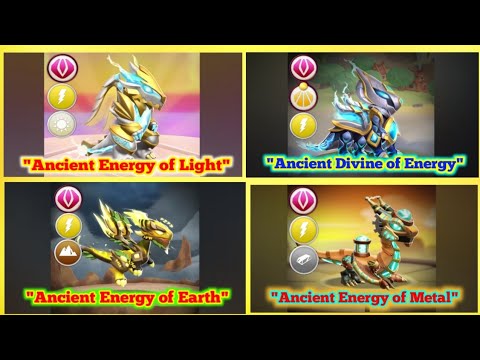 All Ancient Energy Dragon Revealed! || Zelik, Lamulyn, O'won & Zolto Dragon⚡ [Dragon Mania Legends]