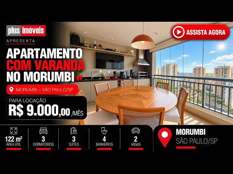Vídeo do imóvel — Apartamento para locação no Condomínio Evolve Morumbi, 122m2 com 3 Suítes e 2 Vagas demarcadas e sol