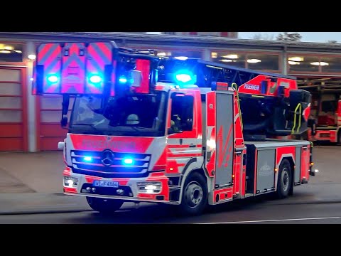 [NEUE DREHLEITER im Einsatz!] - Feuerwehr WIESBADEN rückt mit neuer DL(A)K 23/12 🚒 zum Alarm aus! 🚨🔥