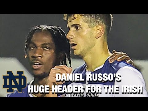 Notre Dame's Daniel Russo's Amazing Header Helps Irish Clinch The Coastal