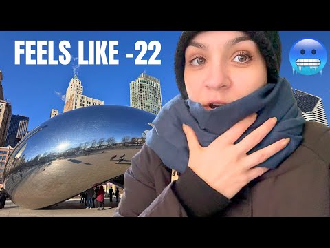 French Girl Experiences The REAL CHICAGO WEATHER & First Time Riding a HUGE American Train