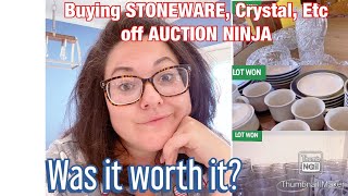 Auction Ninja | Online Auction Haul | VINTAGE STONEWARE for $2; CUTGLASS CRYSTAL; and MORE!