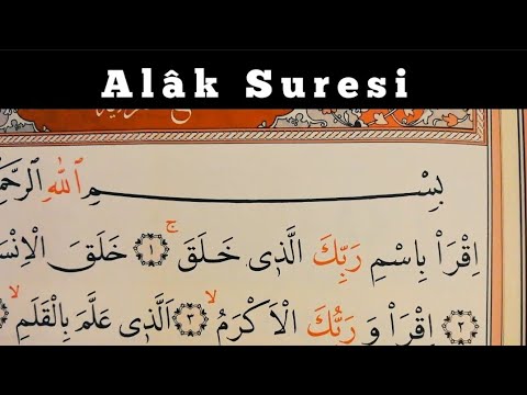 Amme Cüzü / Alâk Suresi / 30.Cüz