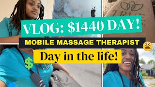 WATCH ME MAKE $1000 MOBILE MASSAGE THERAPIST VLOG | COME WITH ME TO MY MASSAGE SESSIONS | 2022