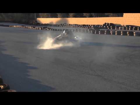 Birel TM K8 doing donuts