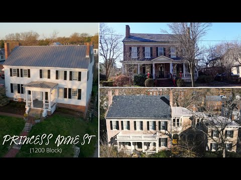 Historic homes on PRINCESS ANNE STREET (1200 Block) - Fredericksburg, VA
