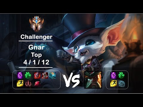 [4K] KR Challenger Top Gnar vs Gangplank Ep.1415