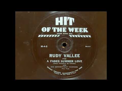 Hit of the week (Durium M-4-5 cardboard record) - Rudy Vallee - Faded Summer Love - longplay 78 rpm