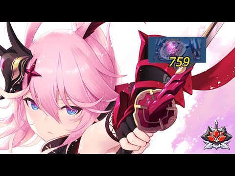 HI3 - Exalted Red Lotus Abyss 398D - Husk Nihilius 750+ Points - DJ/SS3 FR/PV with 2* Klein