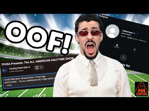 Here's Why Bad Bunny DELETED His Instagram! HOW MANY Watched The Turning Point USA Halftime Show!?