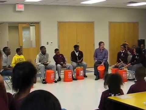 Bucket drumming with Widener Partnership Charter School 2014 04 28