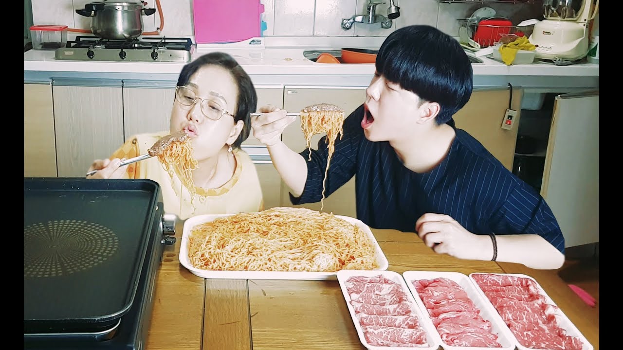 일상: 비빔면 10개에 꽃갈비살+살치살은 사랑♡