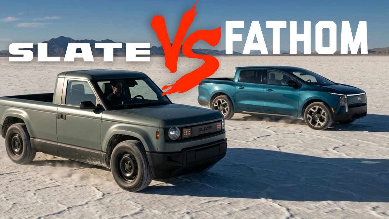 Small electric pickup trucks compared side by side