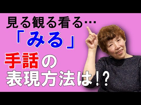 「見える」の日本手話の表し方