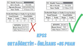 KPSSDEN +85 ALDIM ATANDIM! NASIL 85 ÜZERİ PUAN A