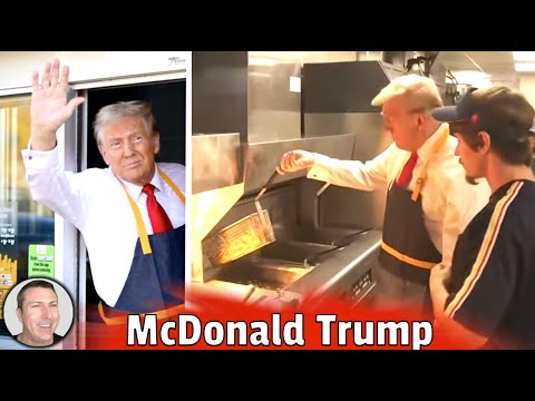  Donald Trump Working at McDonalds! - Epically Trolls Kamala While Operating the Drive-Thru 