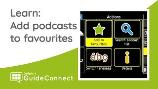 Learn GuideConnect: Entertainment - Add Podcast to Favourites!