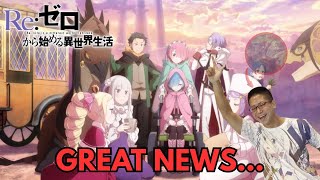 GREAT NEWS For Re:Zero Season 4 & Author Comments