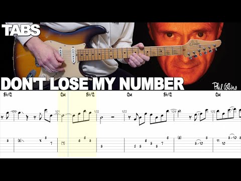 Phil Collins - Don't Lose My Number | Guitar cover WITH TABS |