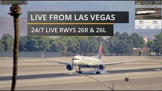 LAS Vegas Airport LIVE 24/7 with views of 26R & 26L