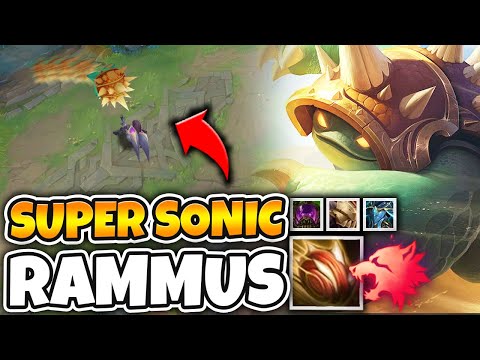 BECOME SONIC THE HEDGEHOG WITH FULL MOVESPEED RAMMUS! (3000+ MS) - League of Legends