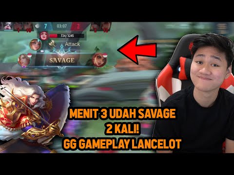 LANCELOT JEJE MENIT 3 SAVAGE 2X ! AGRESIF GAMEPLAY LANCELOT - Mobile Legends
