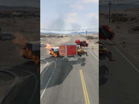 Realistic Highway Car Crashes #49 #crashdrive