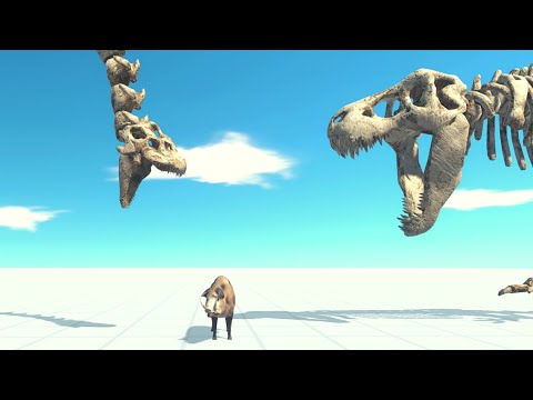 Skeleton T-Rex And Skeleton Sauropod Vs Every Unit ARBS | Animal Revolt Battle Simulator