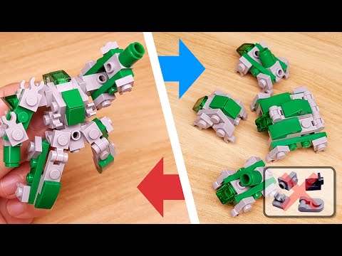 LEGO brick Turtle combiner transformer robot tutorial Turtle Q #LEGO #MOC #レゴ変形ロボ #レゴアイデア #레고변신로봇