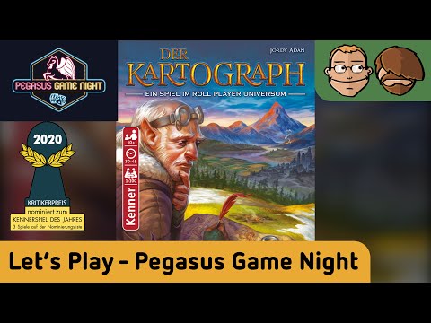 Der Kartograph - Let's Play spezial auf der Pegasus Game Night Spiel 2019