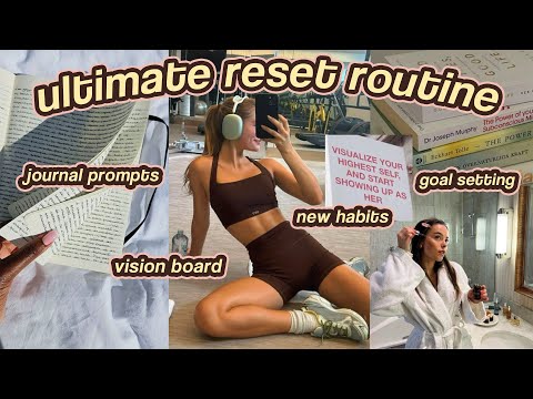 NEW YEAR RESET ROUTINE ✨ goal setting, new habits +how vision boards (2024)