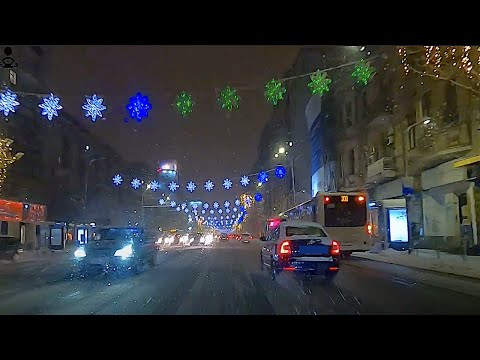 Winter Drive in Bucharest Romania