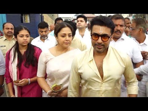 Suriya, Jyothika & Family Exclusive Visuals @ Tirumala