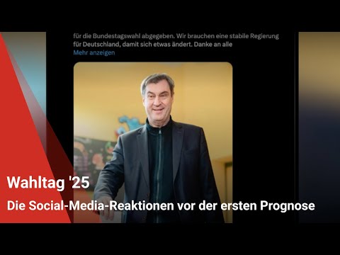 Wahltag '25: Die Social-Media-Reaktionen vor der ersten Prognose