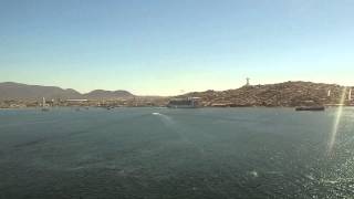 preview picture of video 'Departure from Coquimbo Chile from port side 1080p60fps Timelapse'