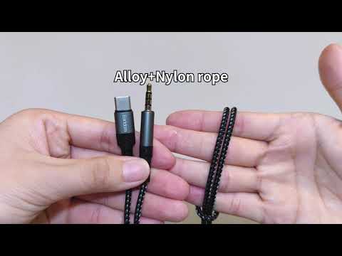 Type C to 3.5mm Audio Aux Jack Adapter USB C Male to 3.5mm Extension Headphone Audio Stereo Cord