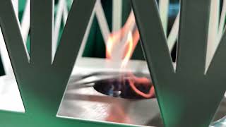 Divina Fire Biocamino da Gardino Vulcano Nero 3,5 kW - 40x40x145 cm