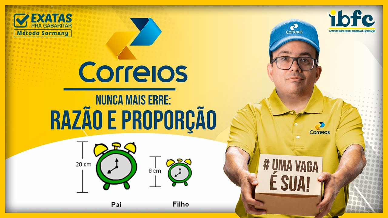 📬 CONCURSO DOS  CORREIOS | NUNCA MAIS ERRE RAZÃO E PROPORÇÃO