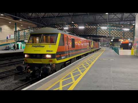 Late Evening Freight trains at Carlisle Station 26/1/24 WCML