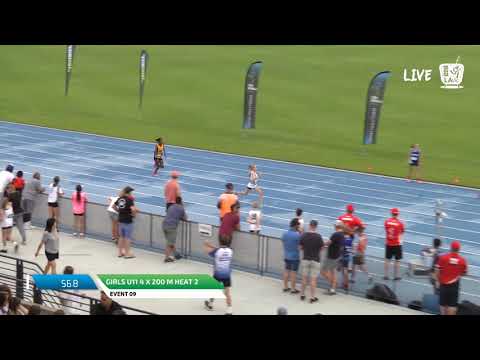 Girls U11 4 x 200m Heat 2 - 2018 SUBWAY State Relay Championships // LAVicTV