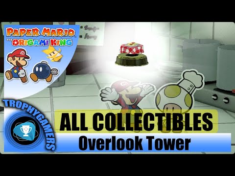 Paper Mario The Origami King - All Collectibles Overlook Tower - Holes, Treasures & Blocks Locations